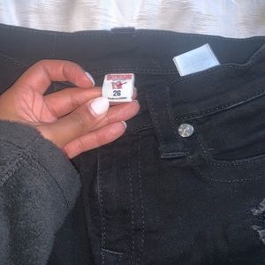 True Religion black jeans.